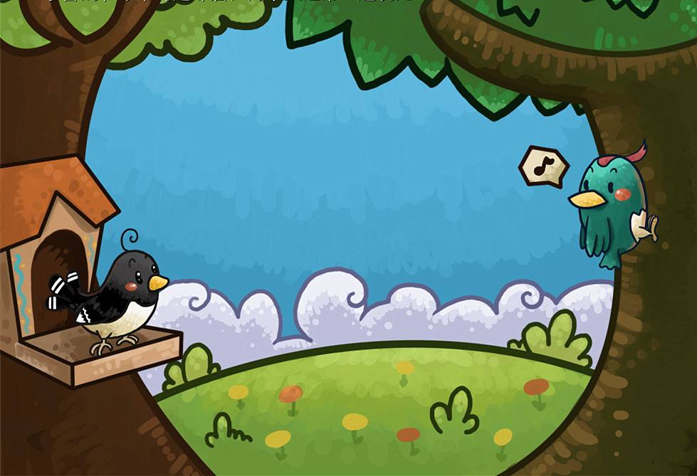 喜鹊披上了美禽的羽毛的寓言故事2